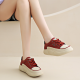 White Shoes Women's Leather Student Board Breathable Casual Shoes